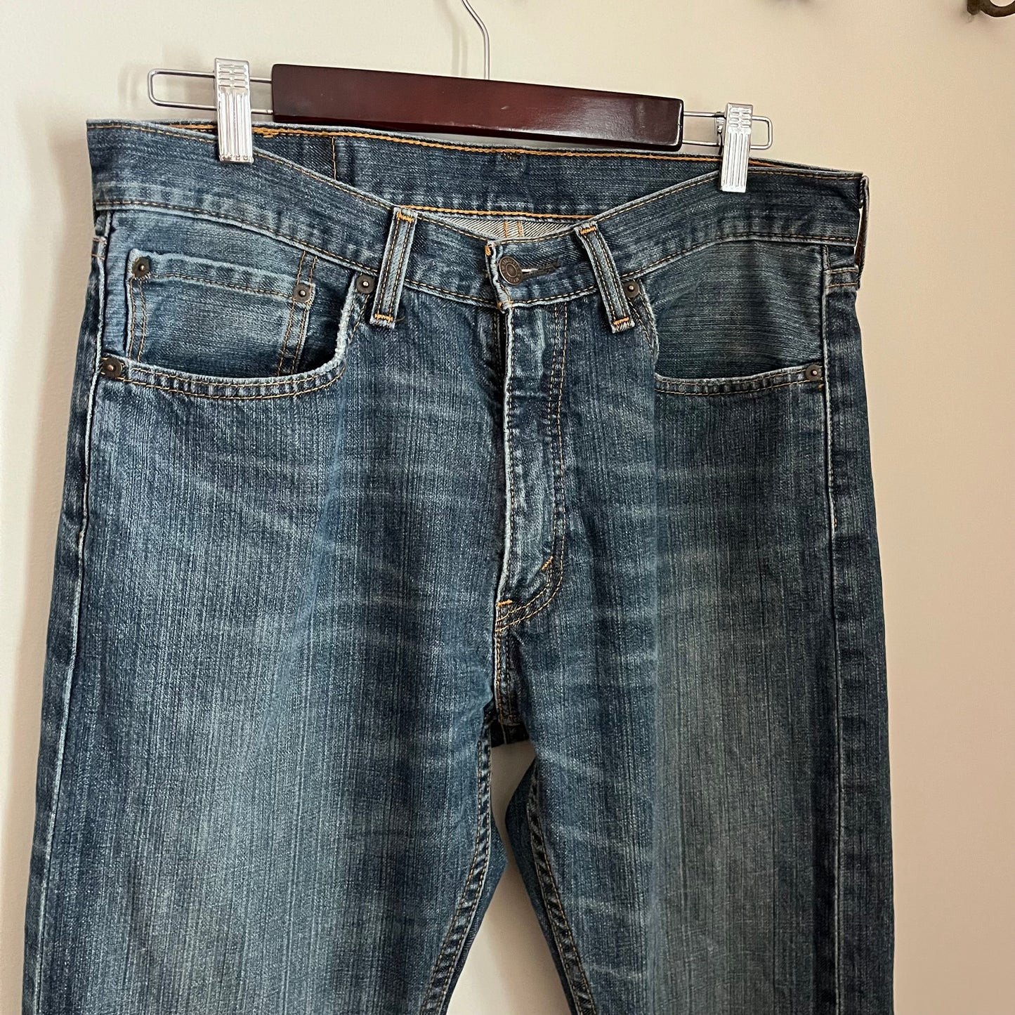 Vintage Levi's 505 Straight Leg Denim Jeans 34 x 32