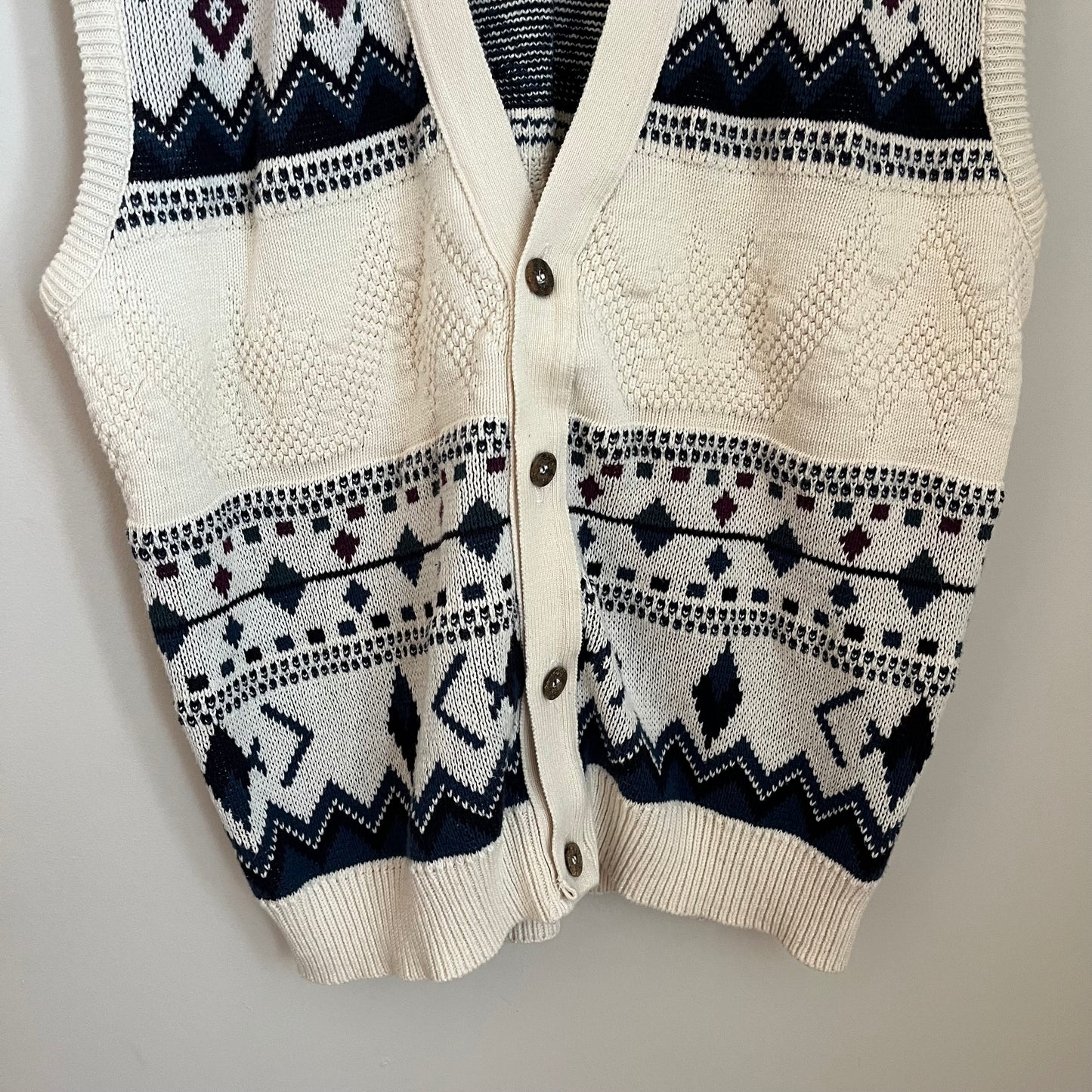 Vintage TT&Co Sport Cotton Knit Vest XL