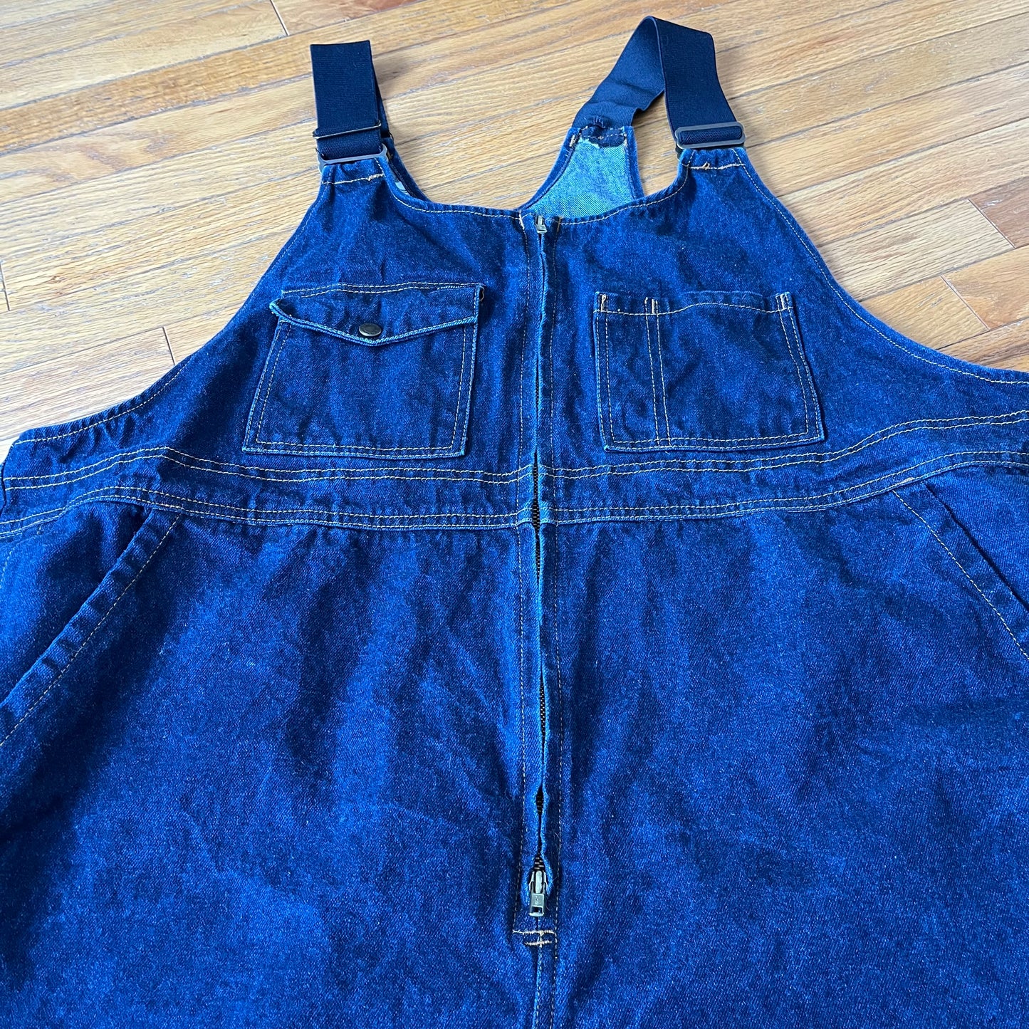 Vintage 100% Cotton Denim Jean Overall Cutoff Shorts sz 50