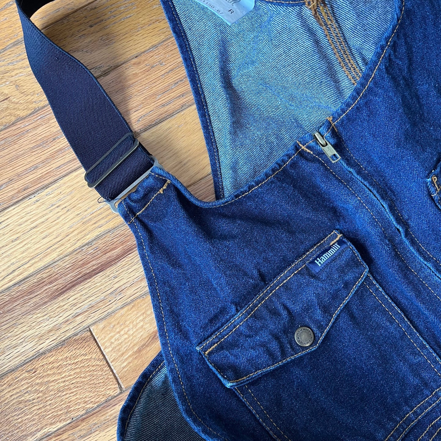 Vintage 100% Cotton Denim Jean Overall Cutoff Shorts sz 50