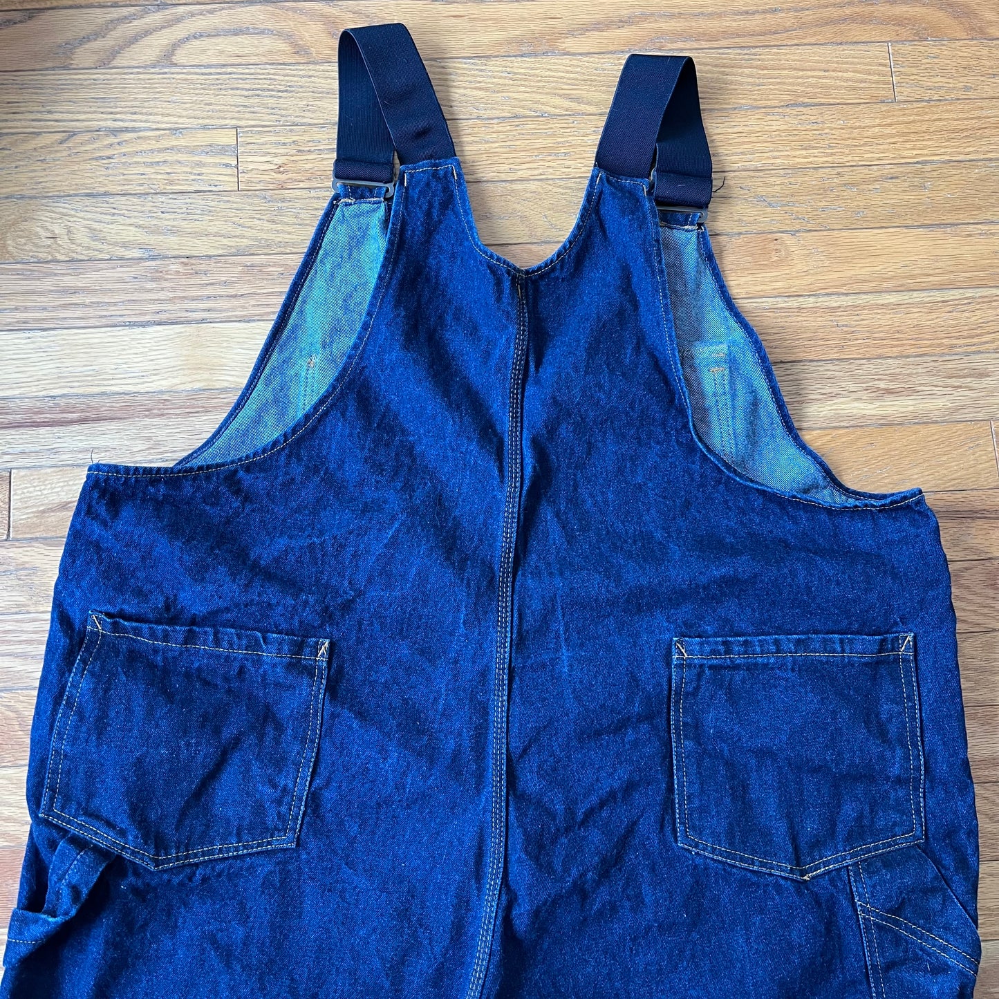 Vintage 100% Cotton Denim Jean Overall Cutoff Shorts sz 50