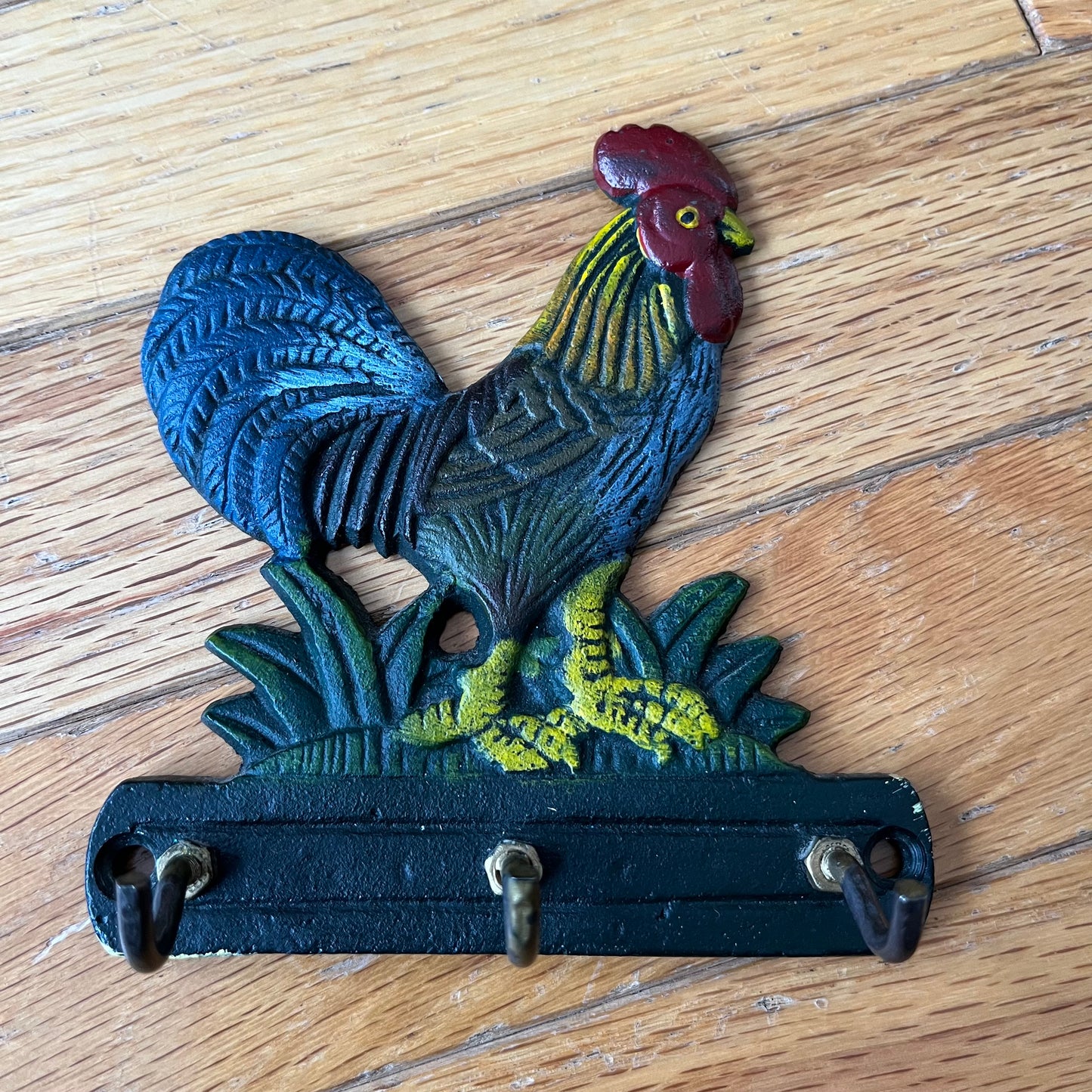Vintage Cast Iron Rooster Key Hook