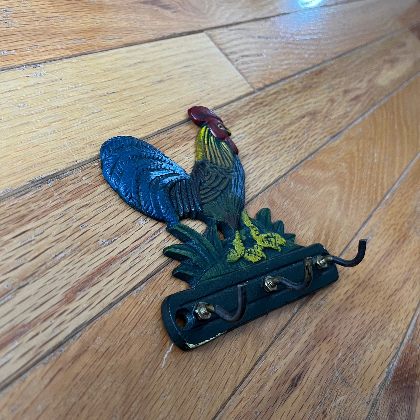 Vintage Cast Iron Rooster Key Hook