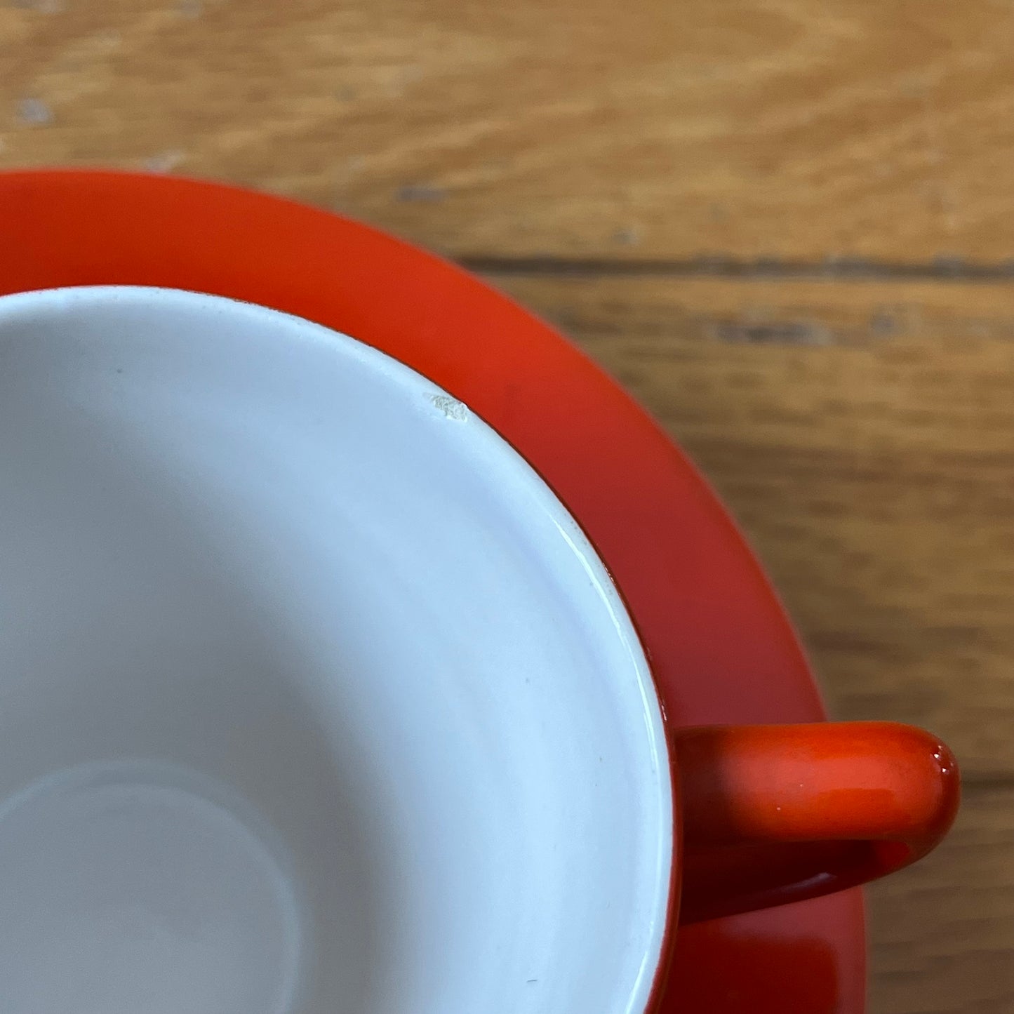 Vintage Orange Western Germany MCM Teacup and Saucer