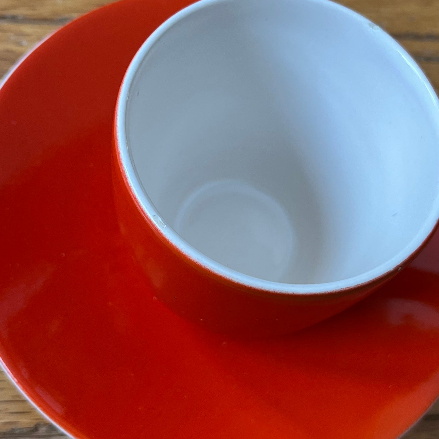 Vintage Orange Western Germany MCM Teacup and Saucer