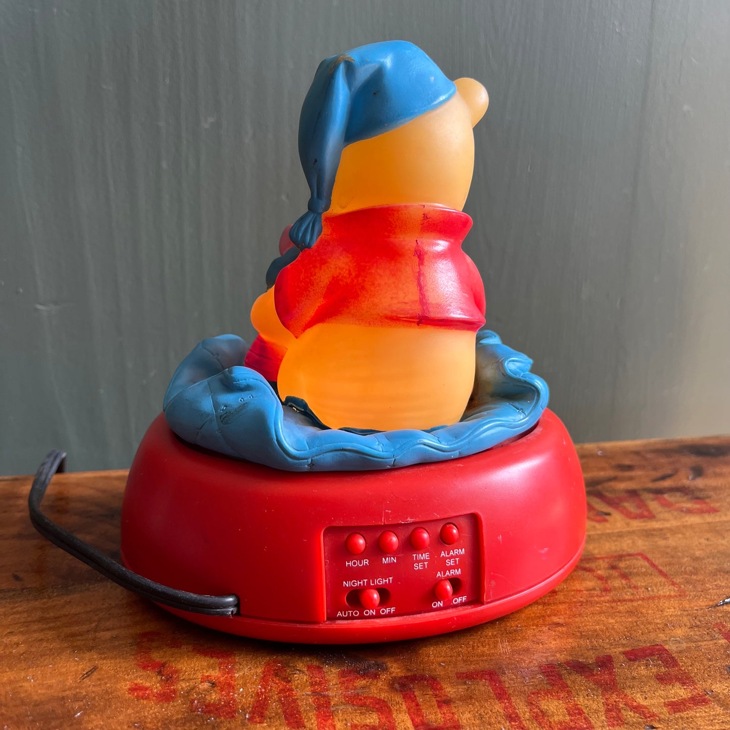 Vintage Winnie The Pooh and Piglet Night Light / Alarm Clock