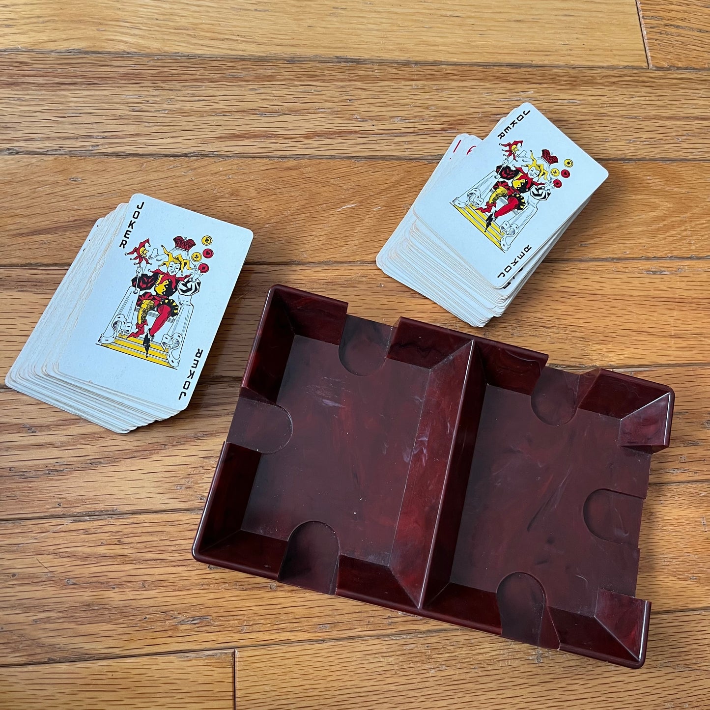 Vintage Canasta Card Decks and Tray