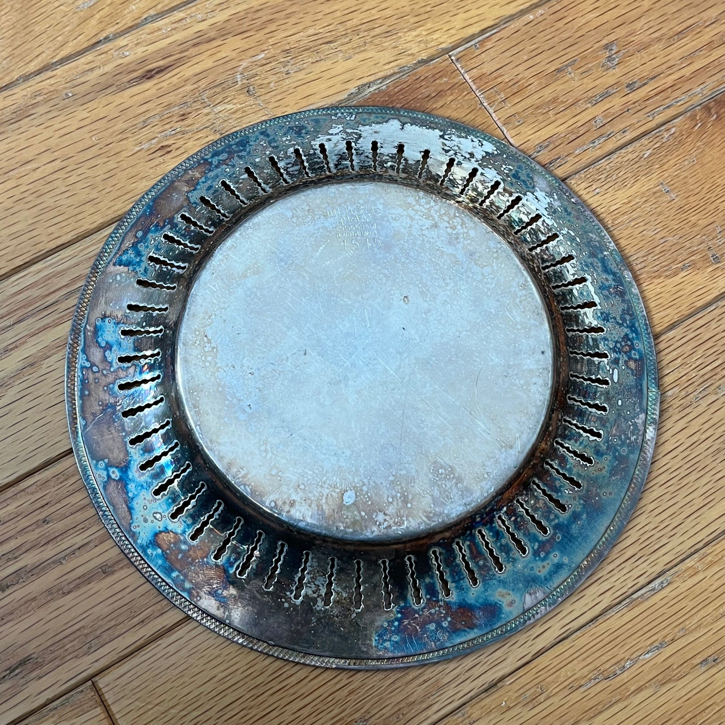 Victorian Plate E.P. Copper Silver Plated Dish 1515