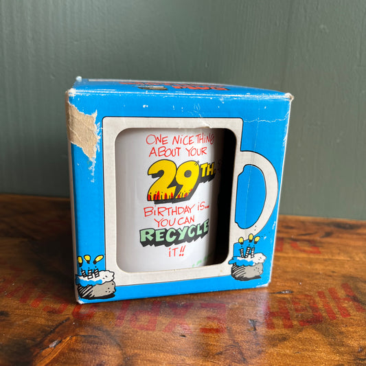 Vintage 90s 29th Birthday Mug NIB