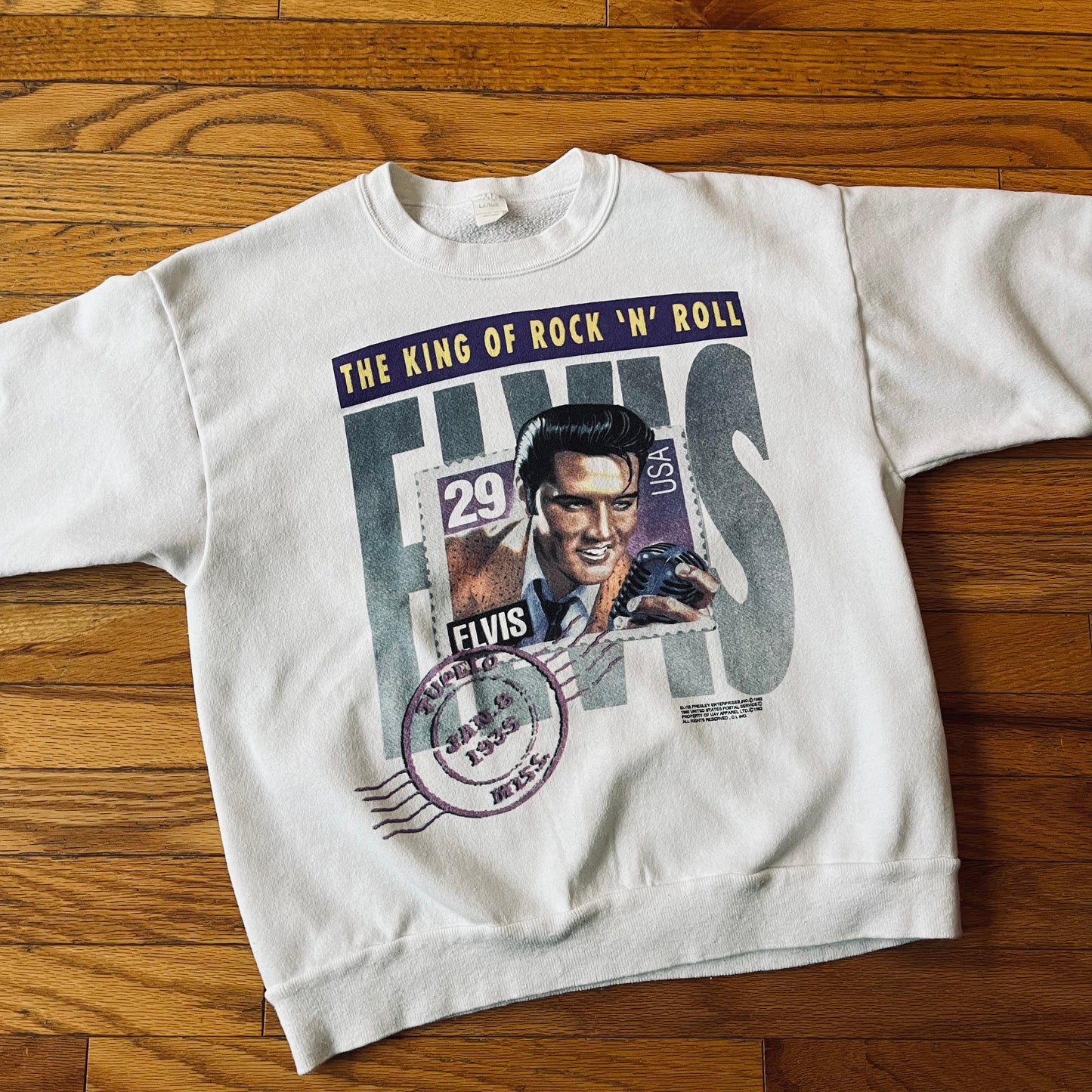 Vintage 90s Elvis King of Rock 'N Roll Graphic Sweatshirt