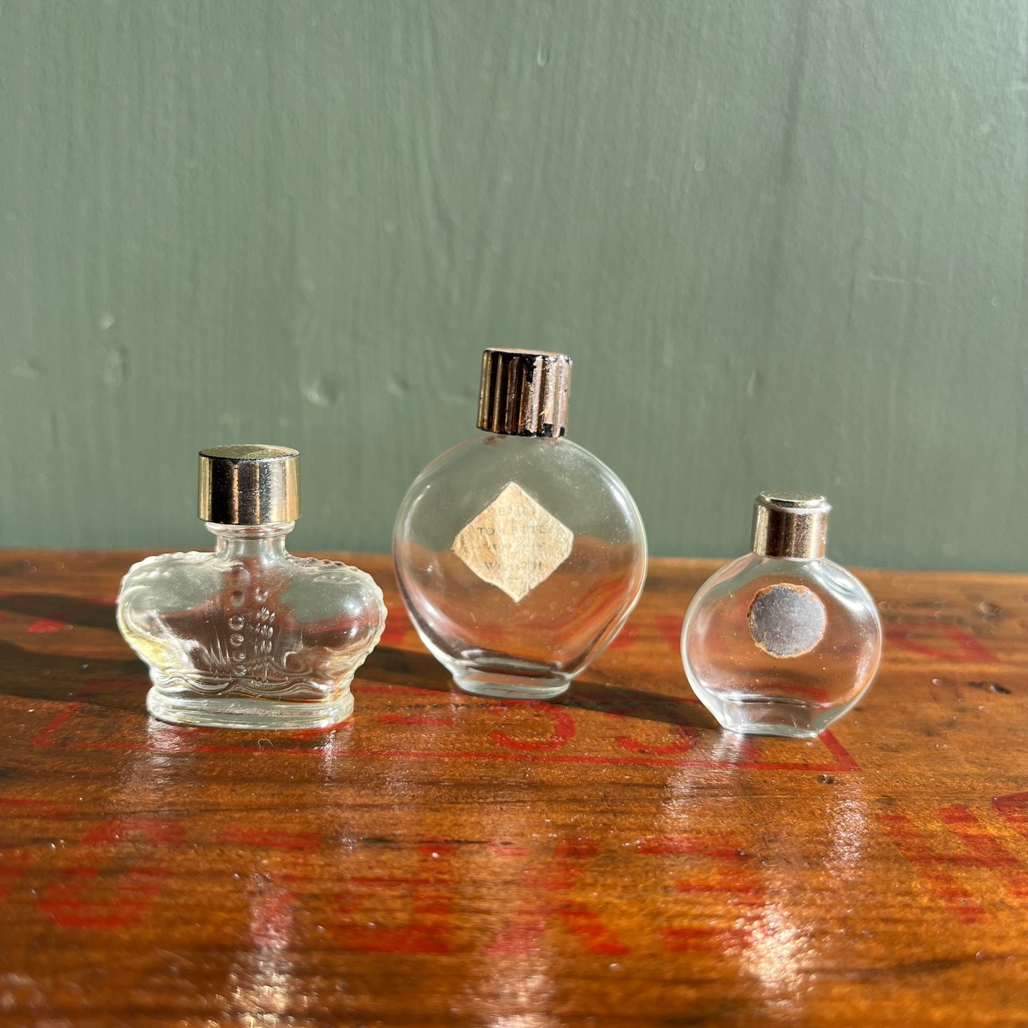 Vintage Eau De Toilette Mini Glass Perfume Bottle and Others