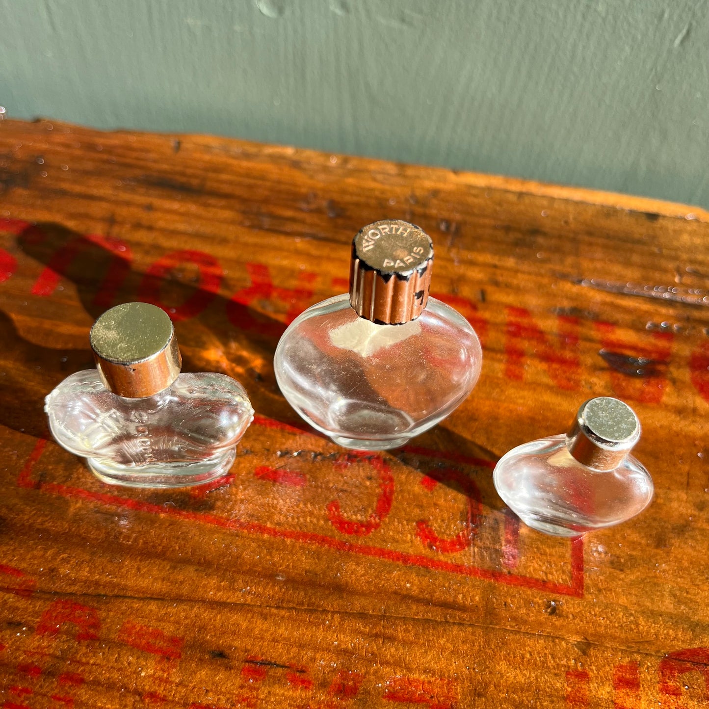 Vintage Eau De Toilette Mini Glass Perfume Bottle and Others