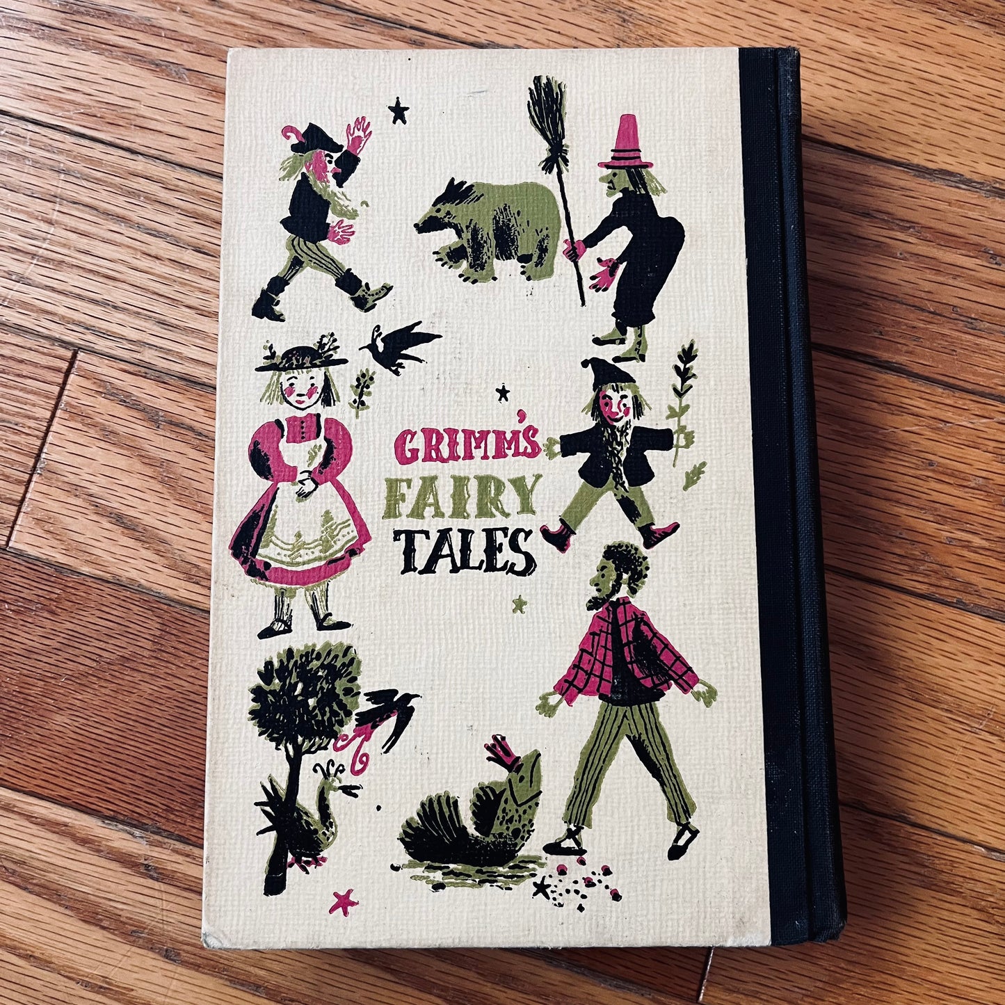 Vintage 50s Grimm's Fairy Tales Hardcover Book Junior Deluxe Editions