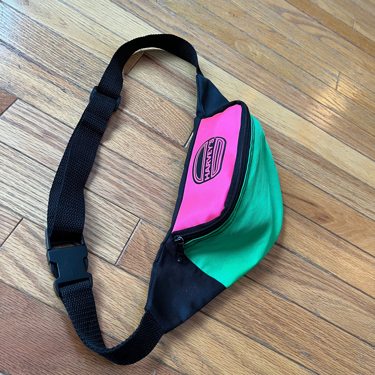 Vintage 80s Neon Harveys Fanny Pack / Belt Bag