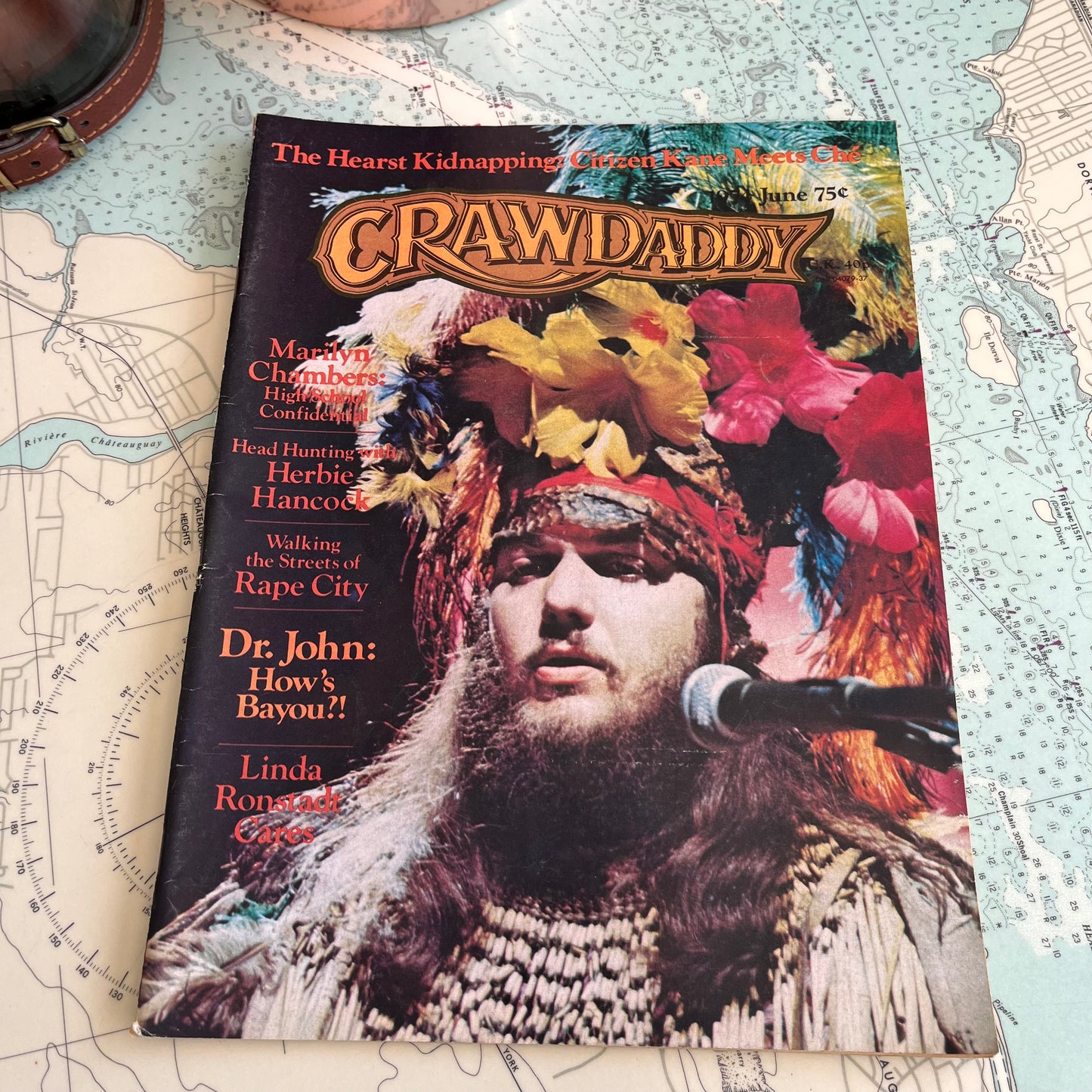 Vintage June 1974 Crawdaddy Magazine