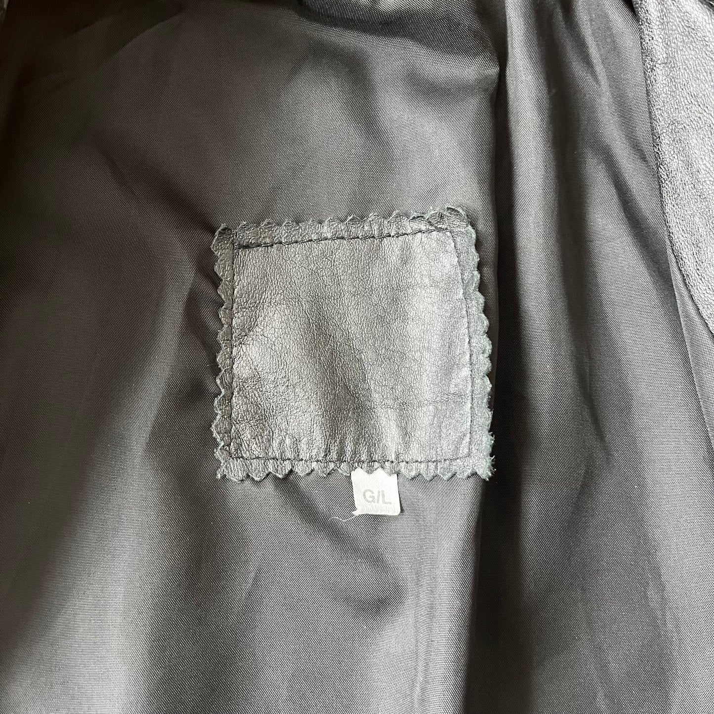 Vintage 80s Black Leather Bomber Jacket