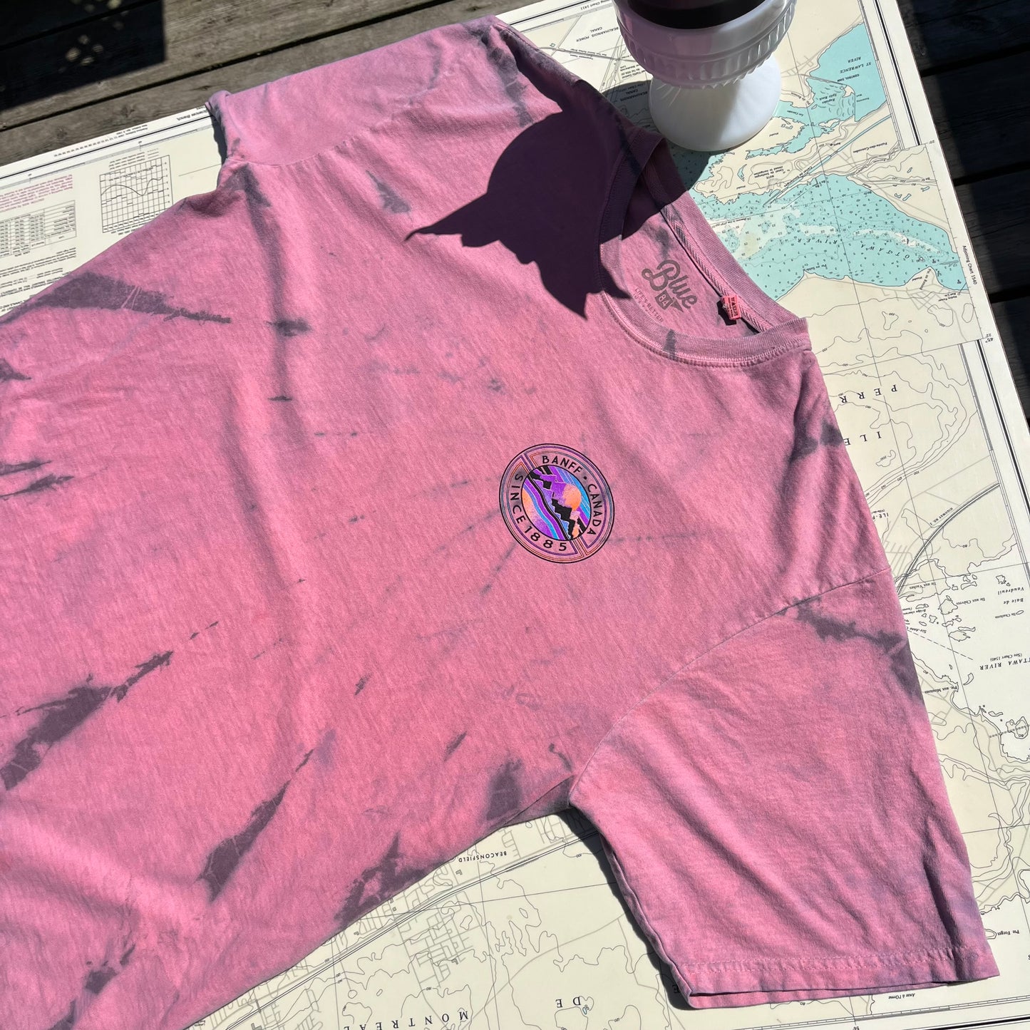 Upcycled Tie Dye Banff Canada Graphic Tee