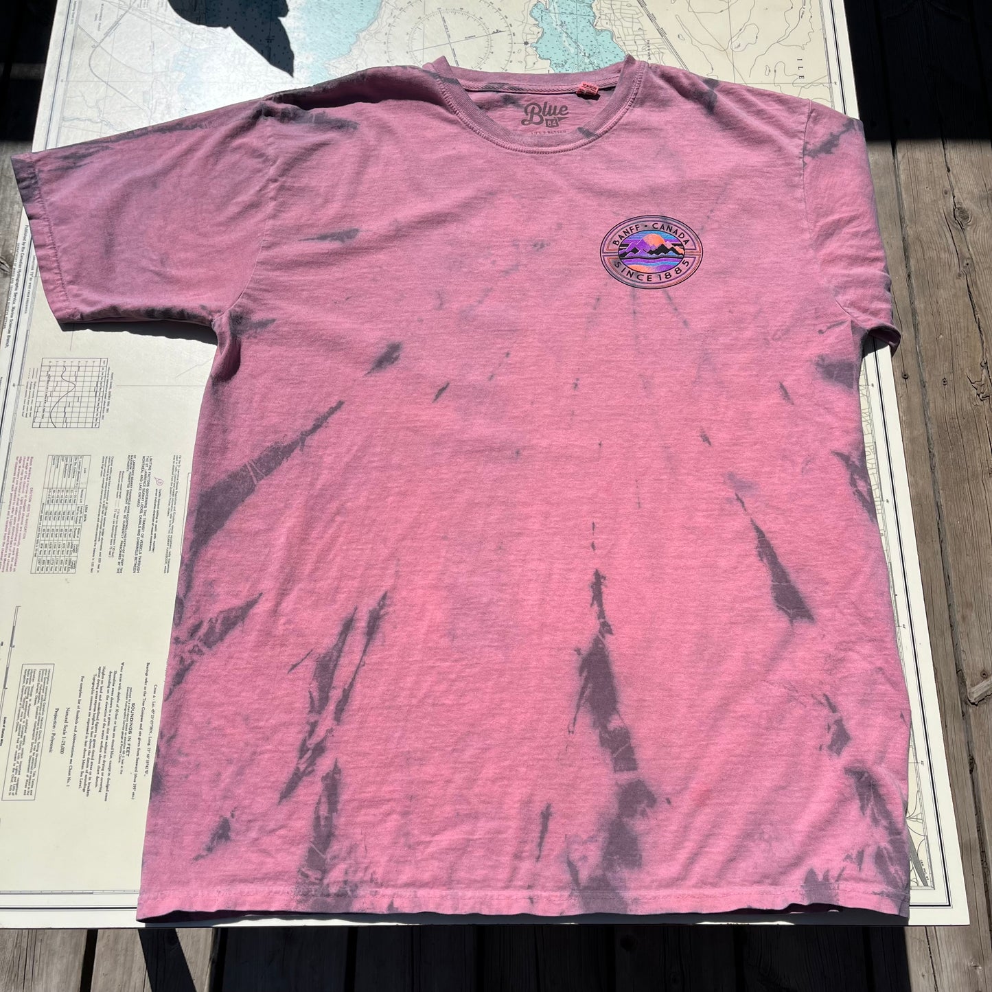 Upcycled Tie Dye Banff Canada Graphic Tee