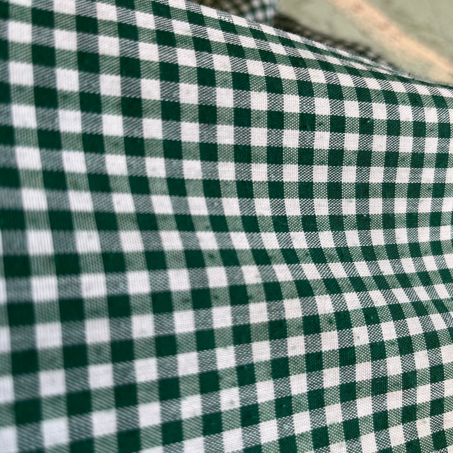 Vintage Wrangler Western Green and White Gingham Button Up Shirt