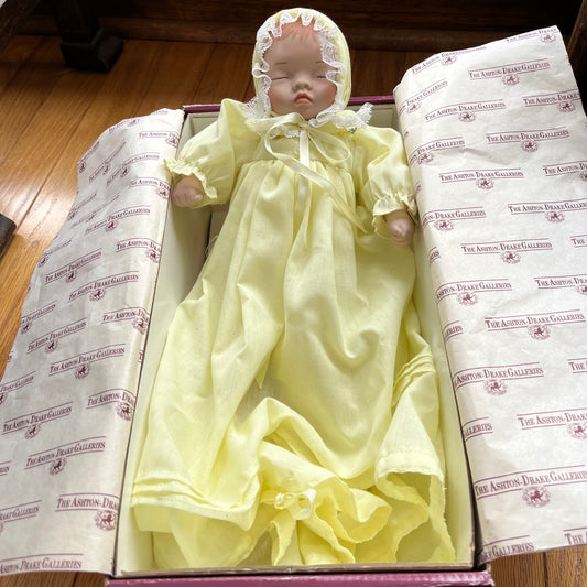 Vintage 90s Ashton Drake Sleeping Porcelain Baby Doll