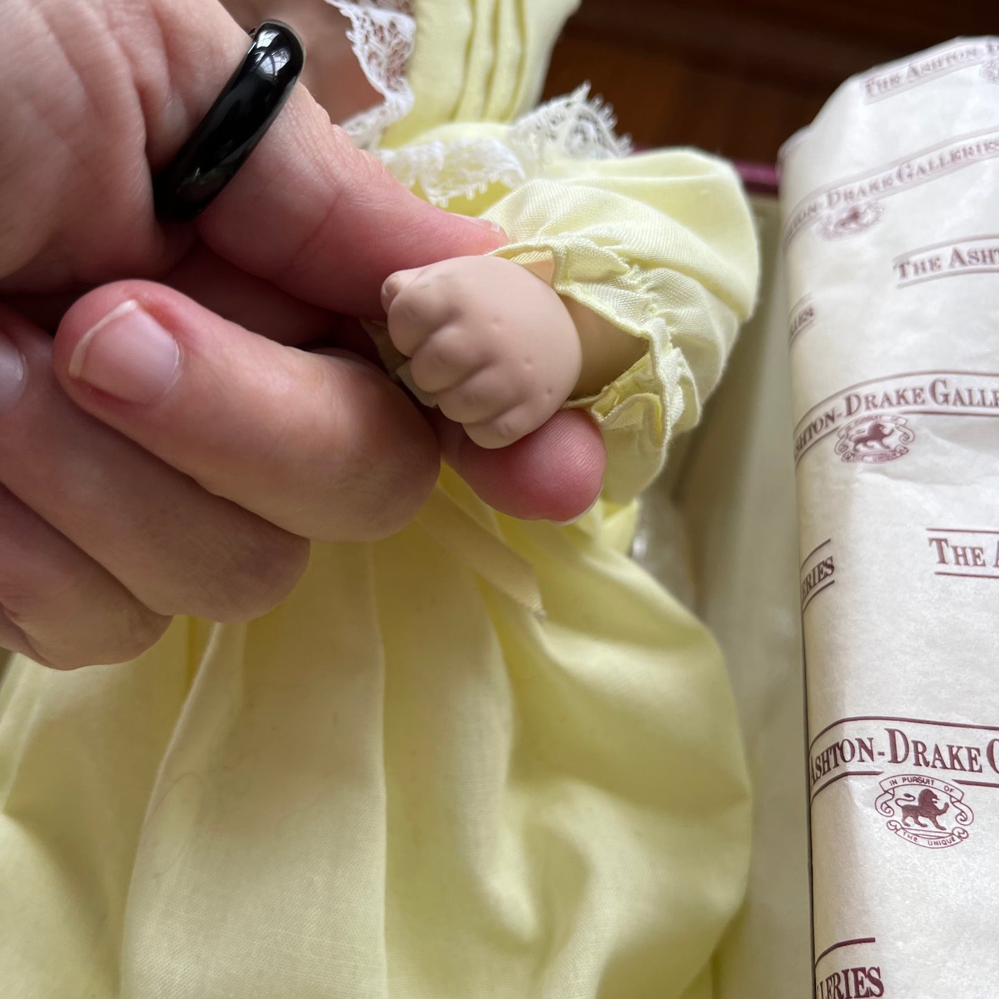 Vintage 90s Ashton Drake Sleeping Porcelain Baby Doll