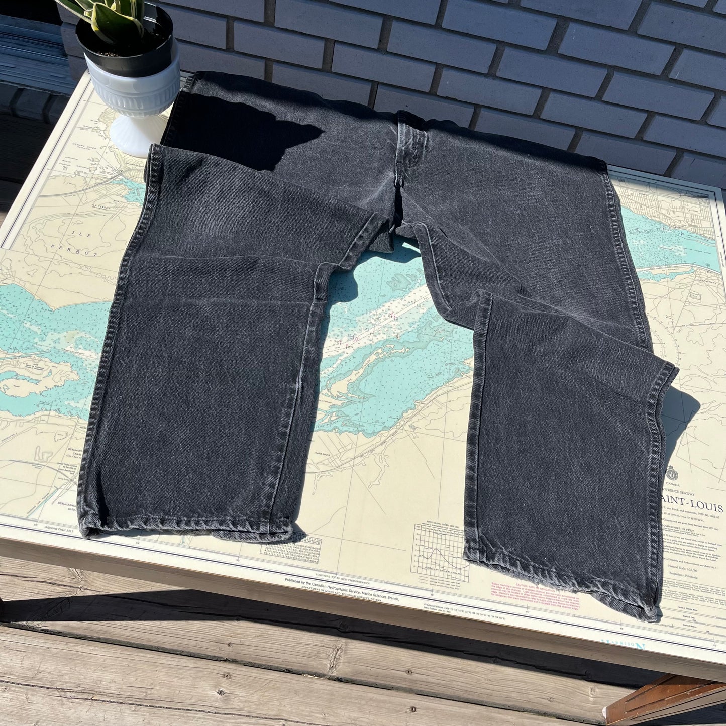 Vintage Black Wrangler Jeans 48x30