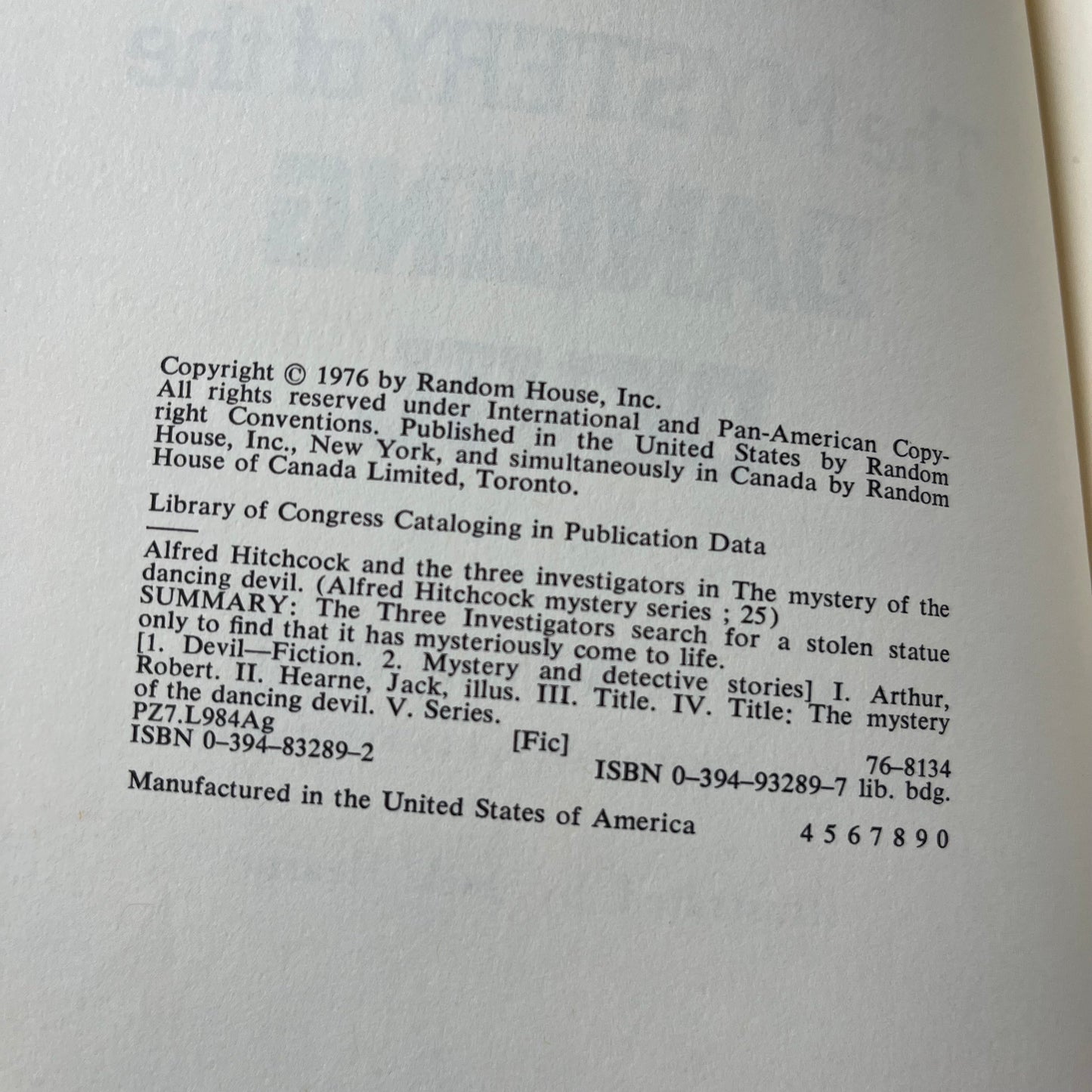 Vintage 1976 The Mystery of the Dancing Devil by Alfred Hitchcock