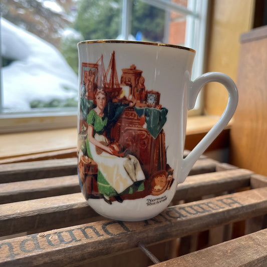 Vintage Norman Rockwell 'Dreams in the Antique Shop' Mug