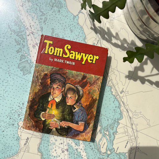 Vintage 1960 Tom Sawyer by Mark Twain Illustrated Hardcover Book