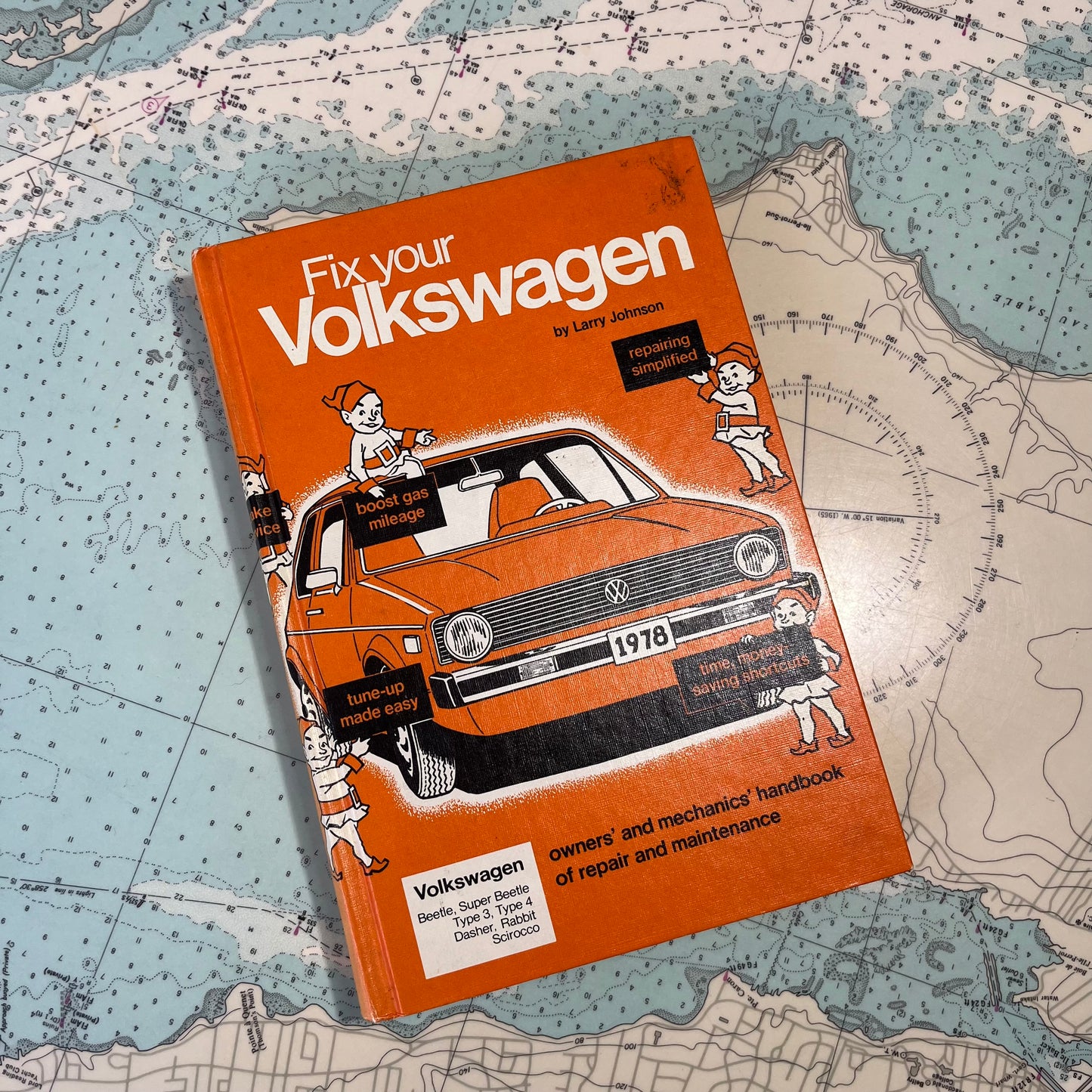 Vintage 1978 Fix Your Volkswagen by Larry Johnson Hardcover Book