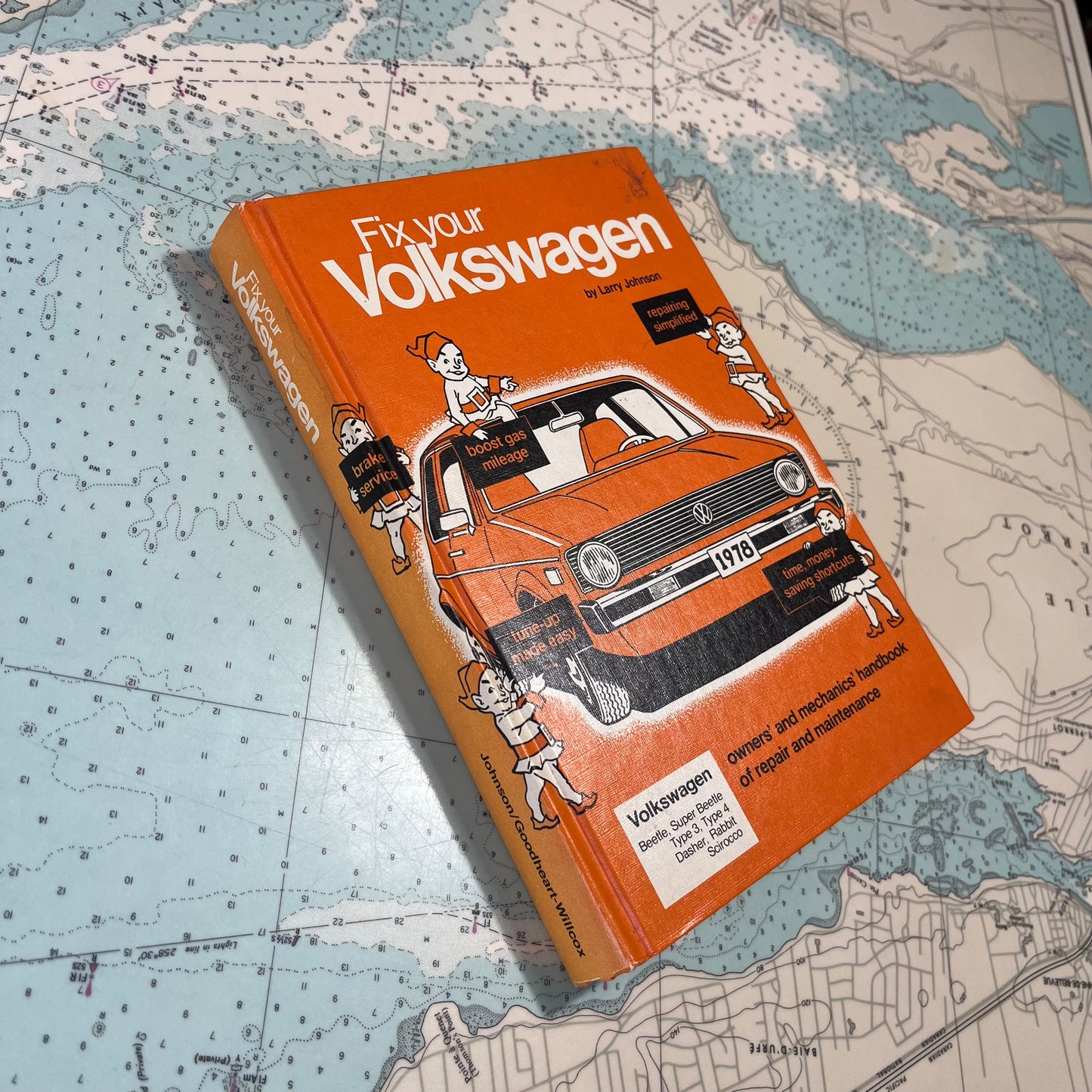 Vintage 1978 Fix Your Volkswagen by Larry Johnson Hardcover Book