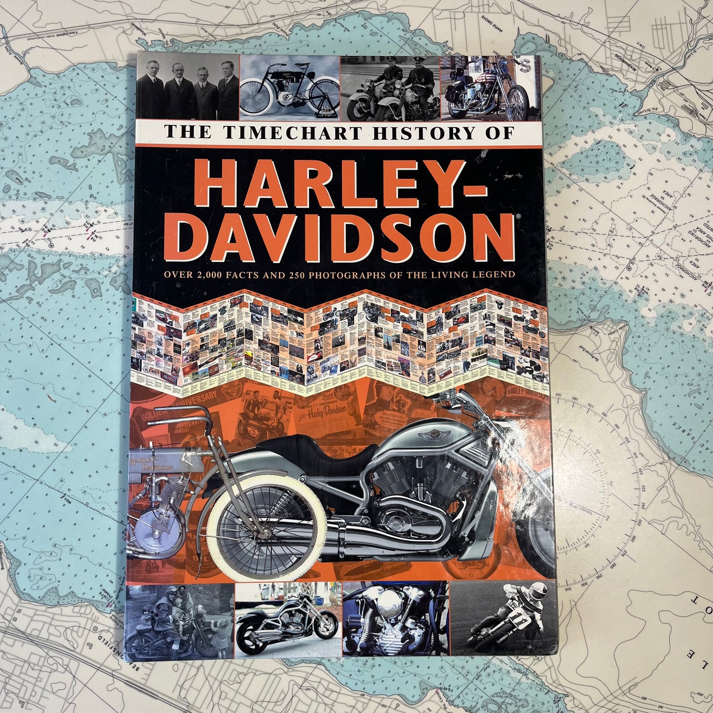 Vintage 1996 The Timechart History of Harley Davidson Motorcycles Hardcover Book