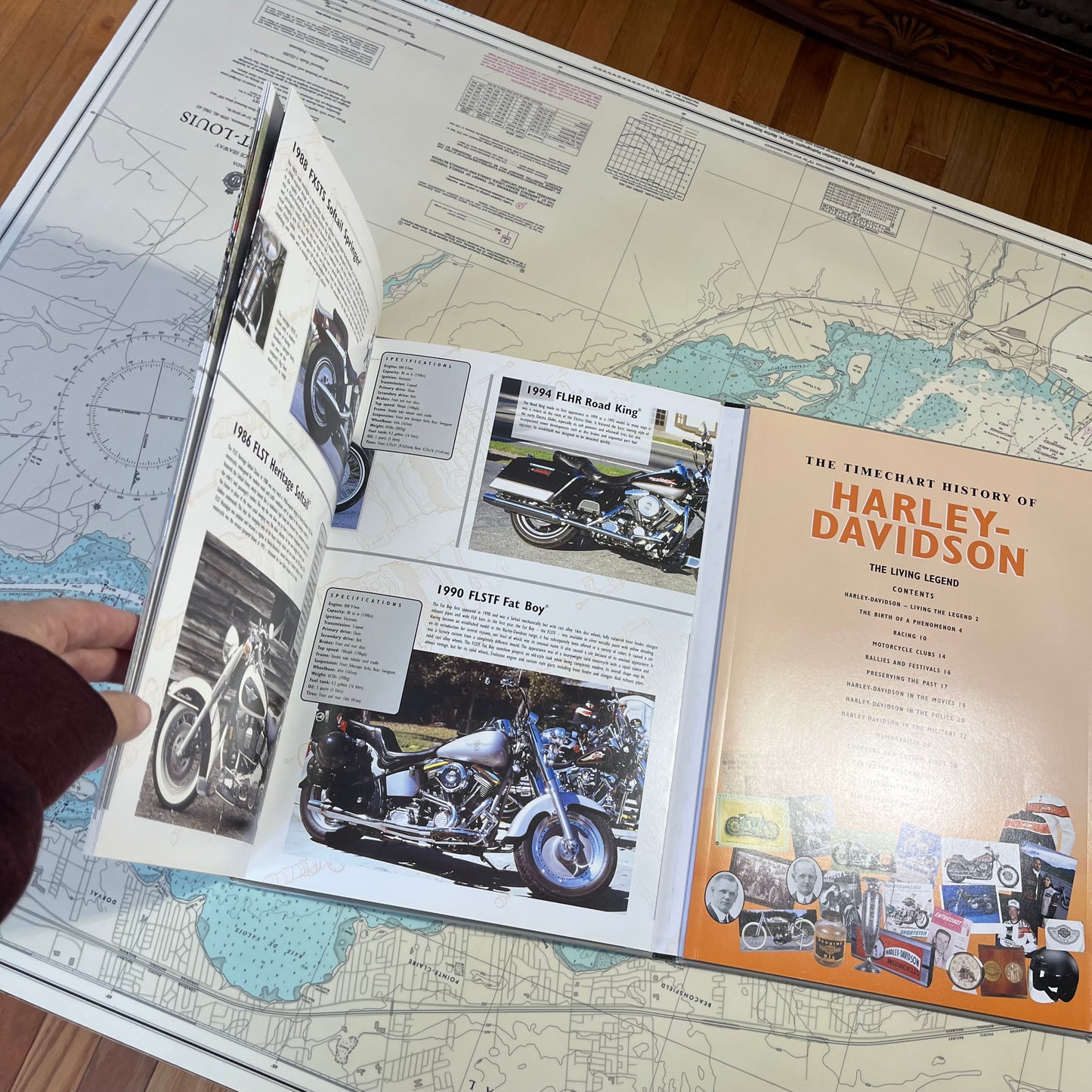 Vintage 1996 The Timechart History of Harley Davidson Motorcycles Hardcover Book