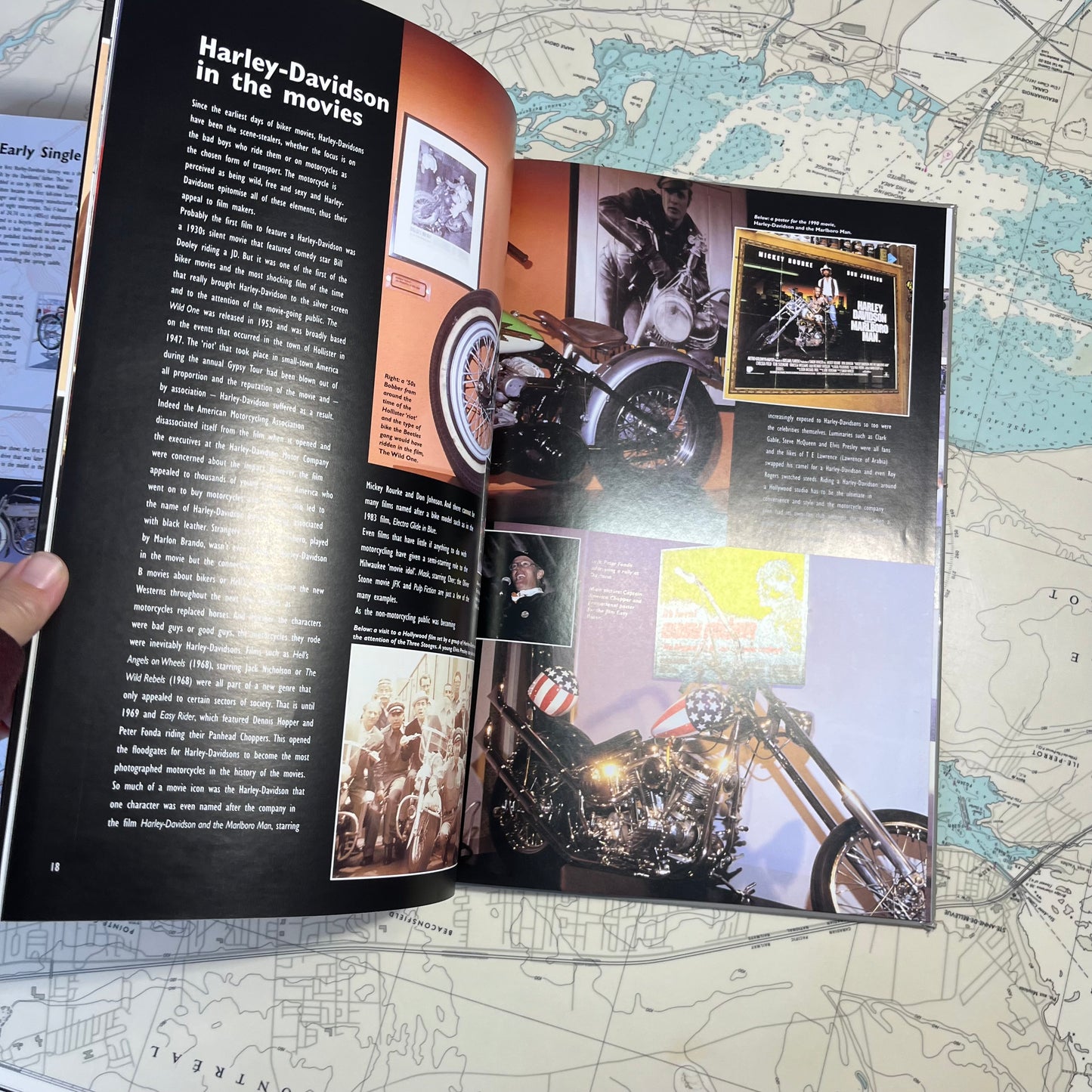 Vintage 1996 The Timechart History of Harley Davidson Motorcycles Hardcover Book