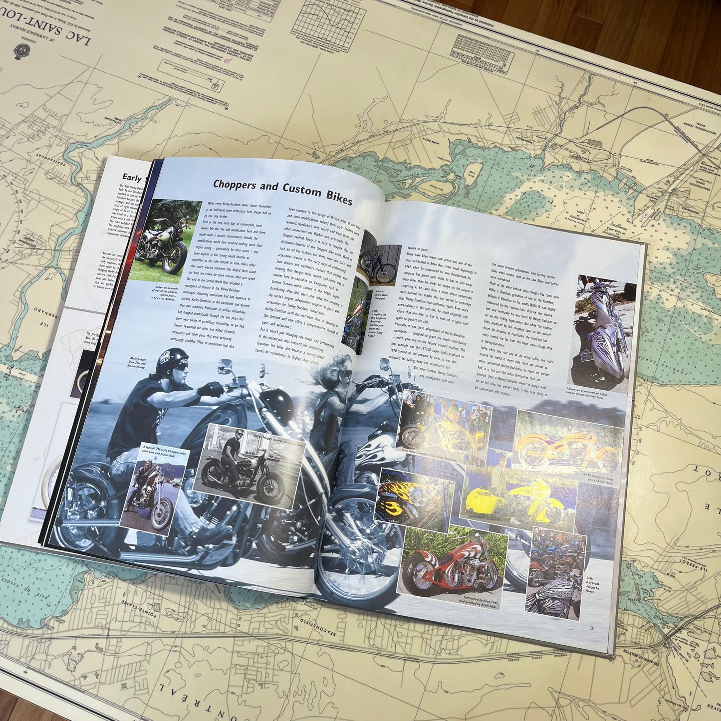 Vintage 1996 The Timechart History of Harley Davidson Motorcycles Hardcover Book