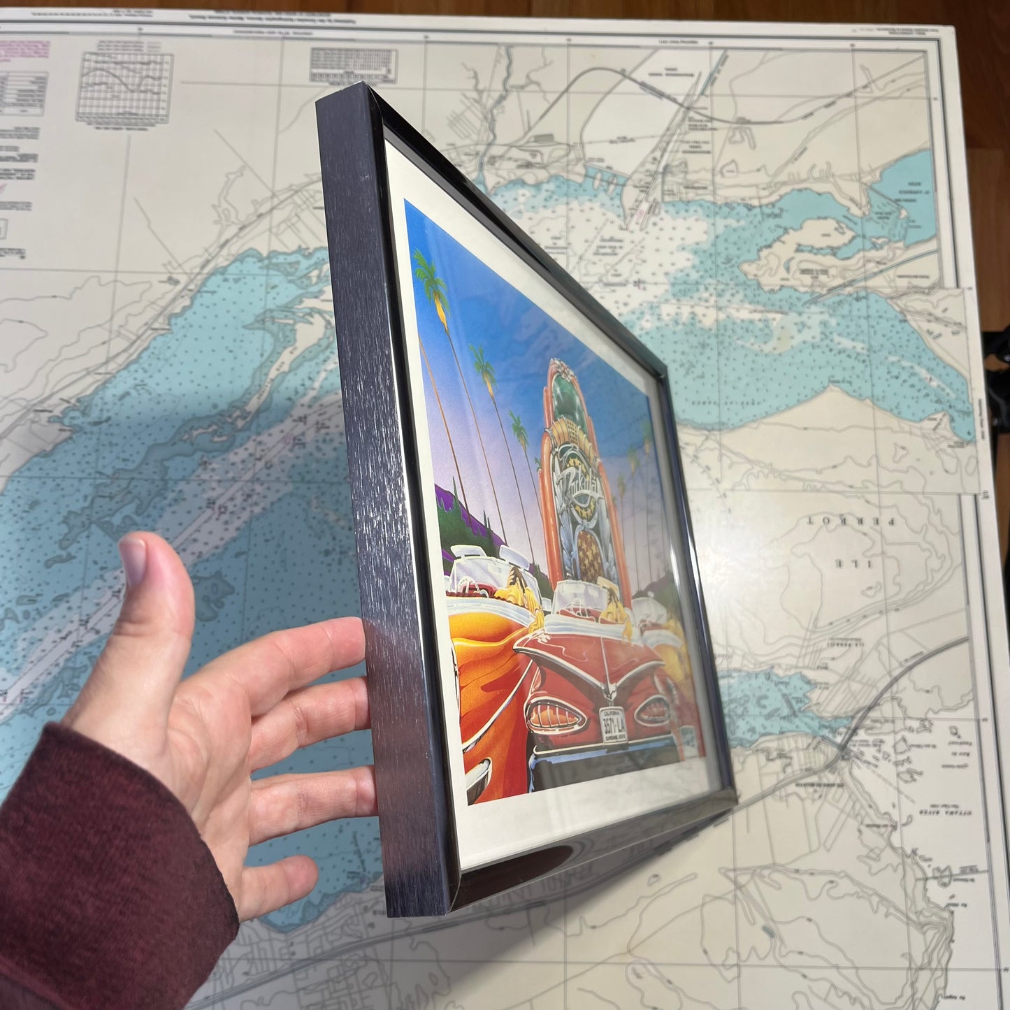 Vintage 1982 Framed Drive In Rock-Ola Jukebox Print by John Mac