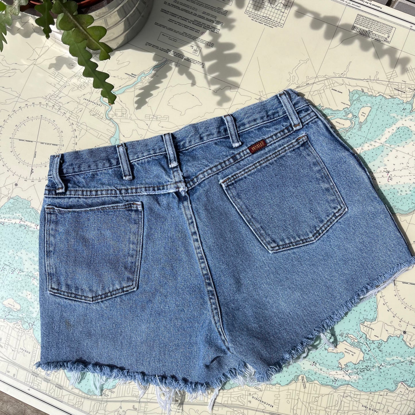 Vintage Rustler Cut off Denim Jean Shorts