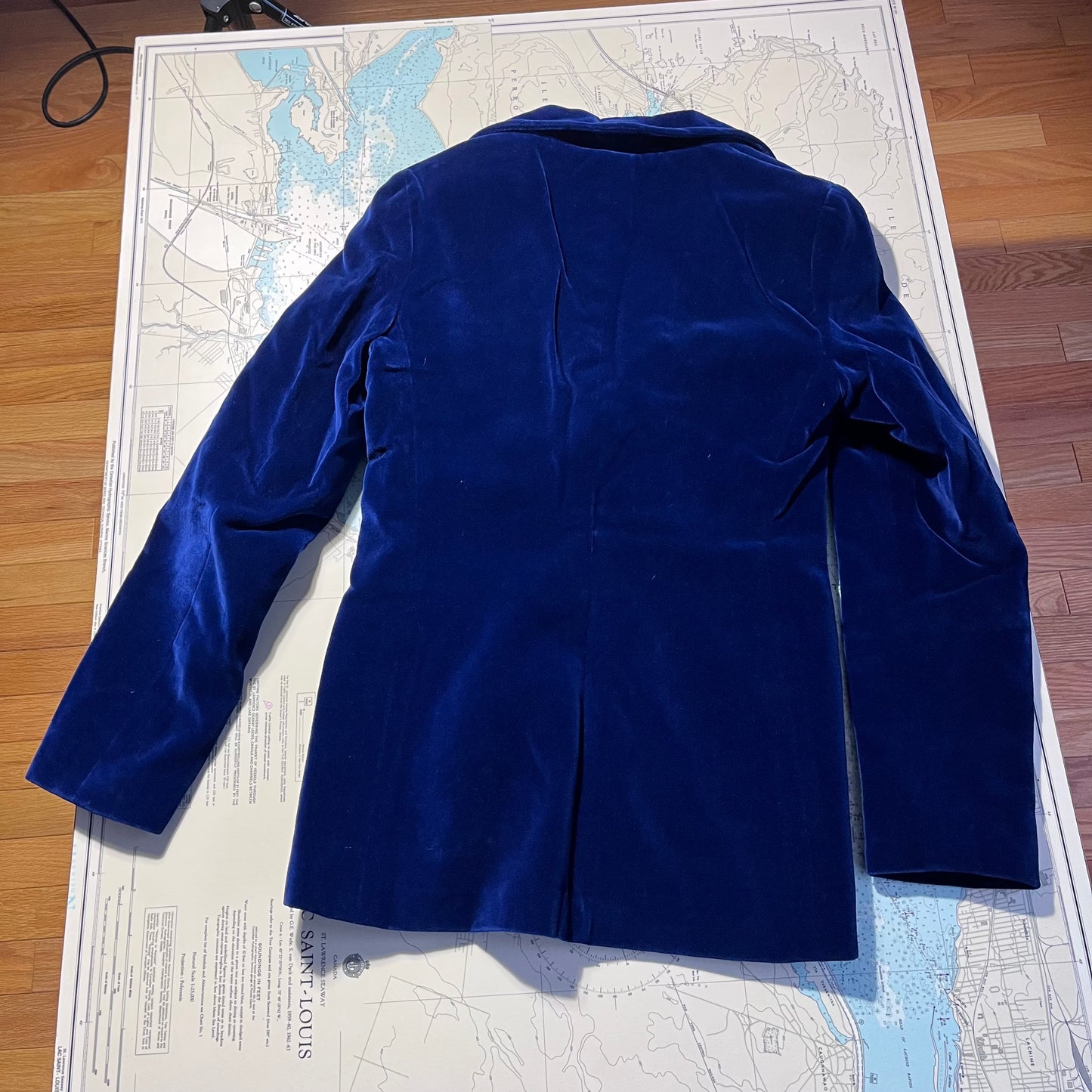 Vintage Big B Brotherhood Blue Velvet Blazer Jacket