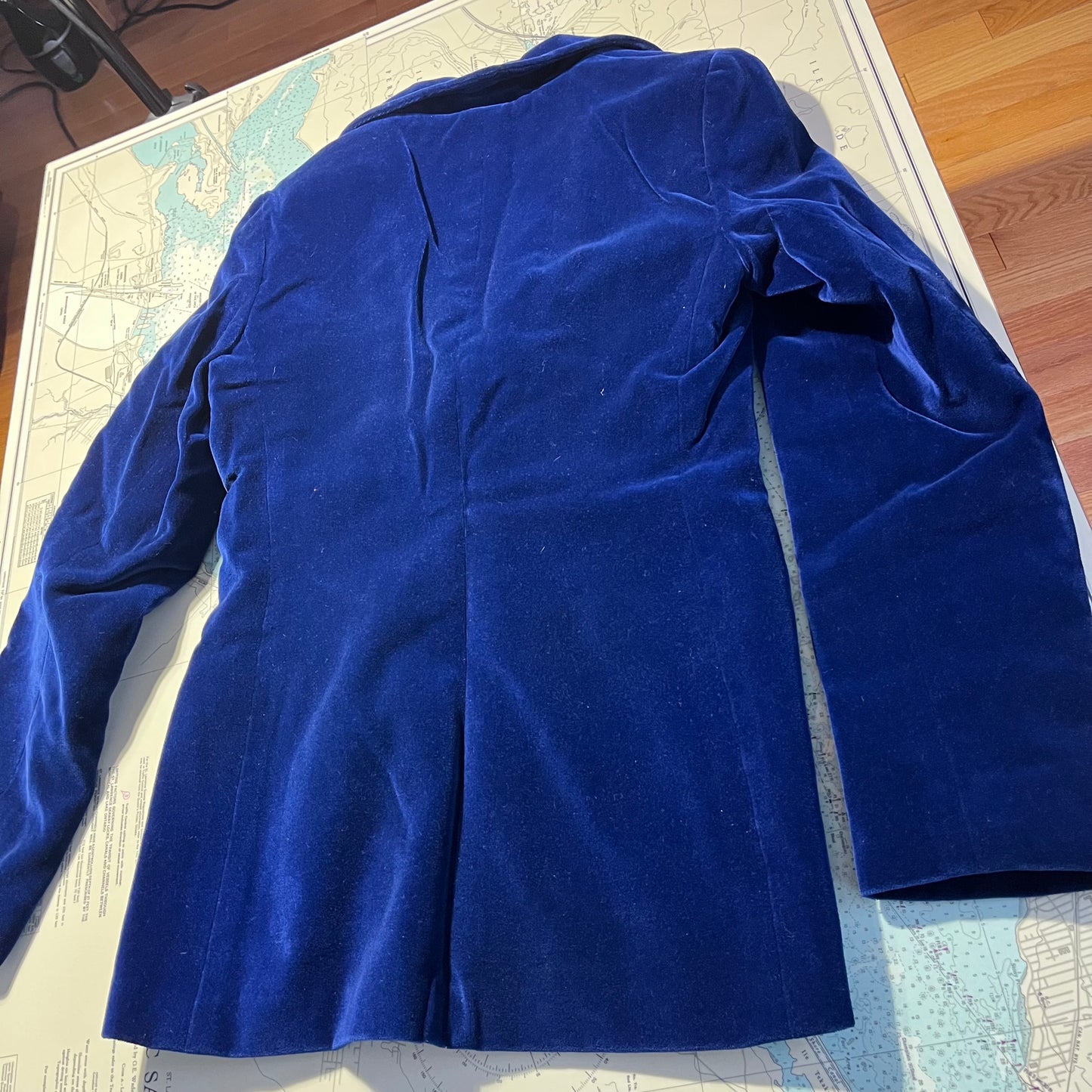 Vintage Big B Brotherhood Blue Velvet Blazer Jacket
