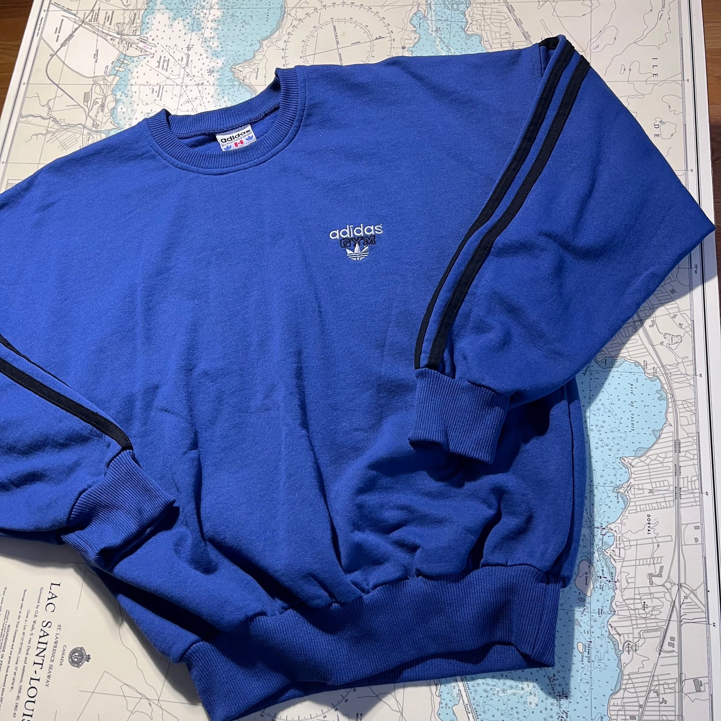 Vintage Adidas Blue Crewneck Sweatshirt