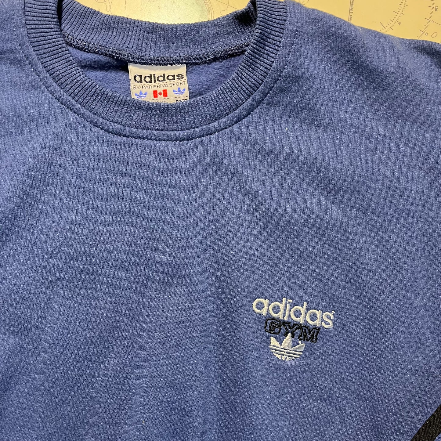 Vintage Adidas Blue Crewneck Sweatshirt