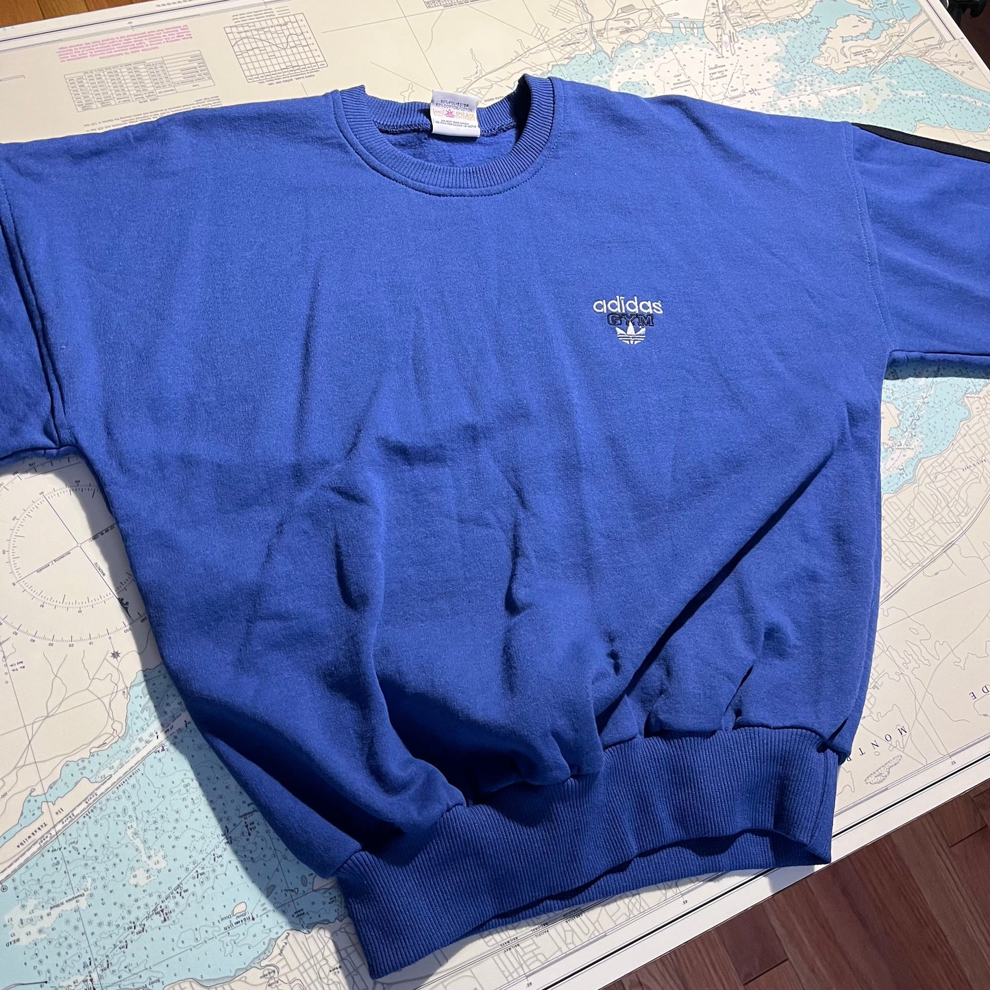 Vintage Adidas Blue Crewneck Sweatshirt