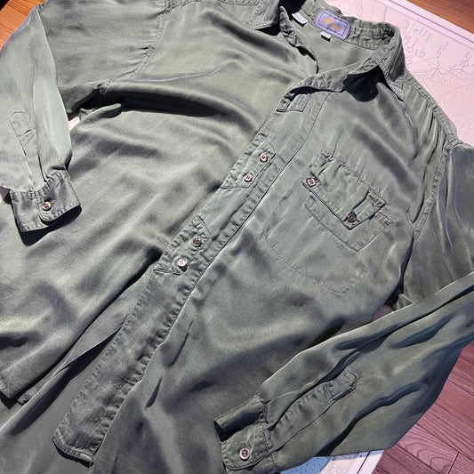 Vintage 90s Silk Montage Pour Homme Button Up Shirt