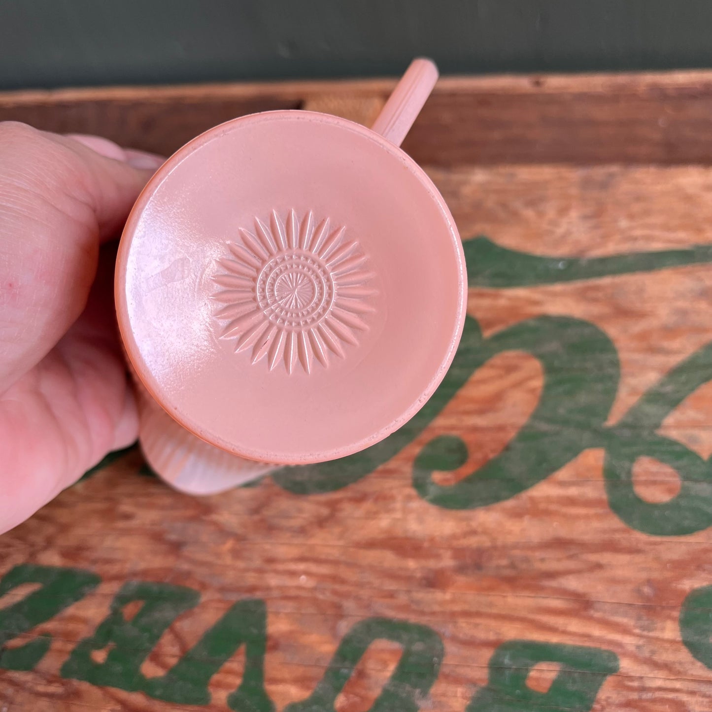 Vintage Pastel Pink Saguenay Dominion Glass Creamer