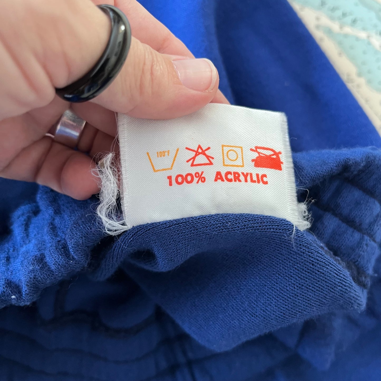 Vintage 70s Victory Blue and White Striped Joggers