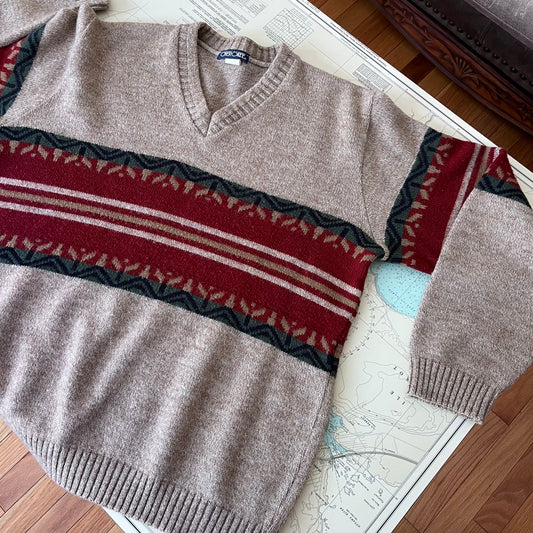 Vintage 90s Cherokee Chest Stripe Sweater