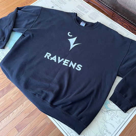 Ravens Black Crewneck Graphic Sweatshirt