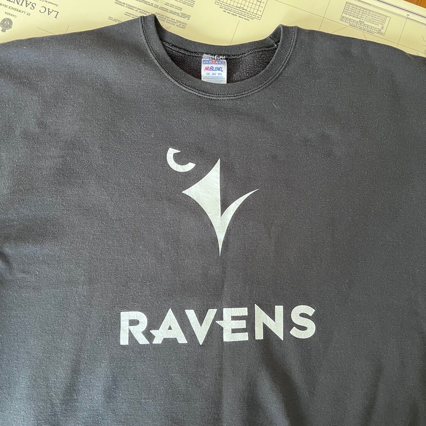 Ravens Black Crewneck Graphic Sweatshirt