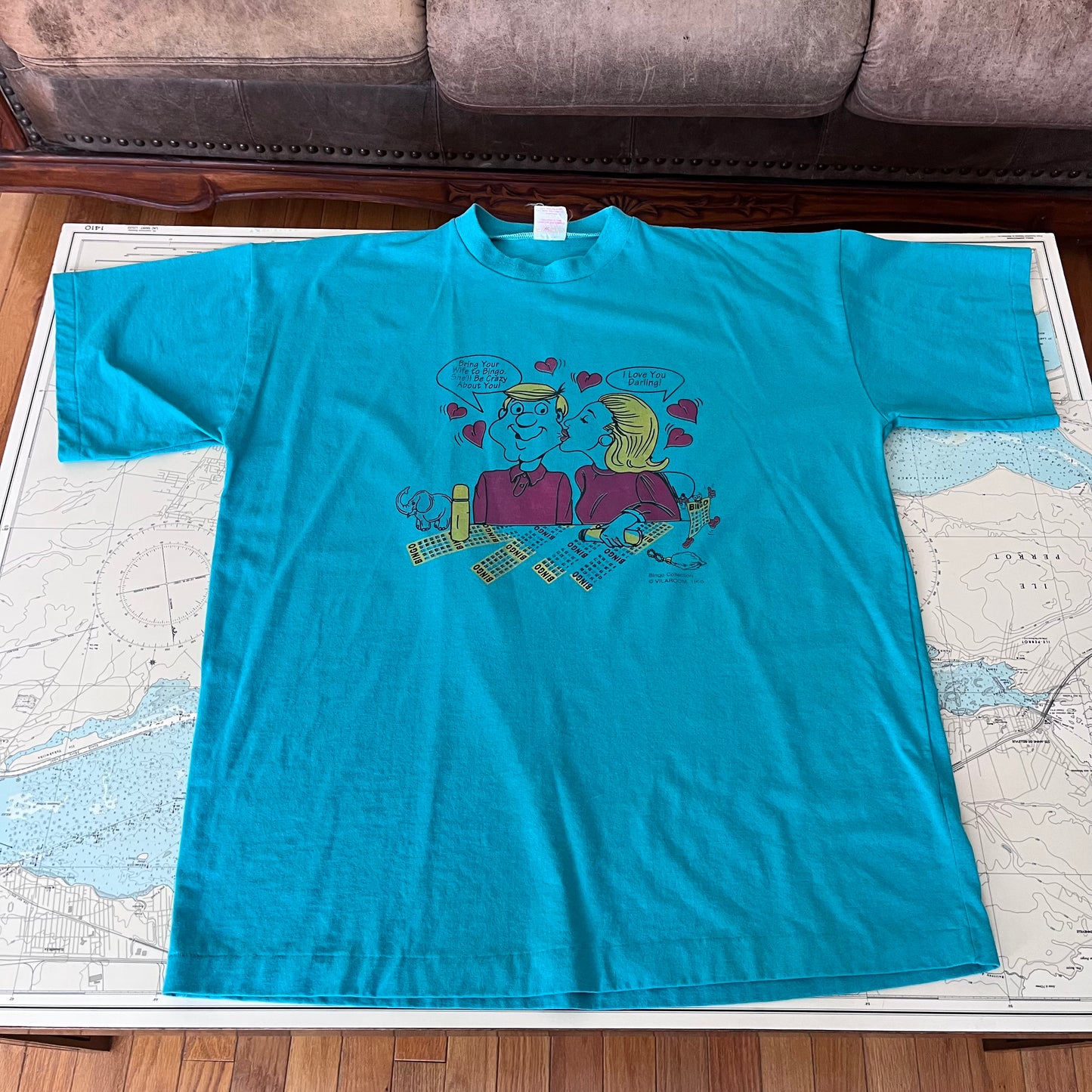 Vintage 90s Bingo Single Stitch Graphic Tee