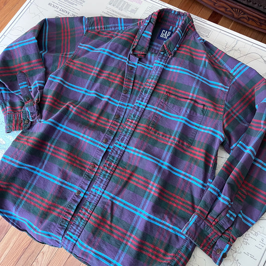 Vintage 90s Gap Vertical Stripe Button Up